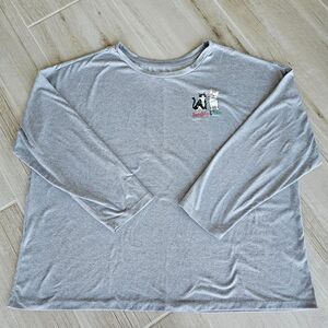Joyspun Gray Long Sleeve Christmas Holiday T-Shirt Sz XL
